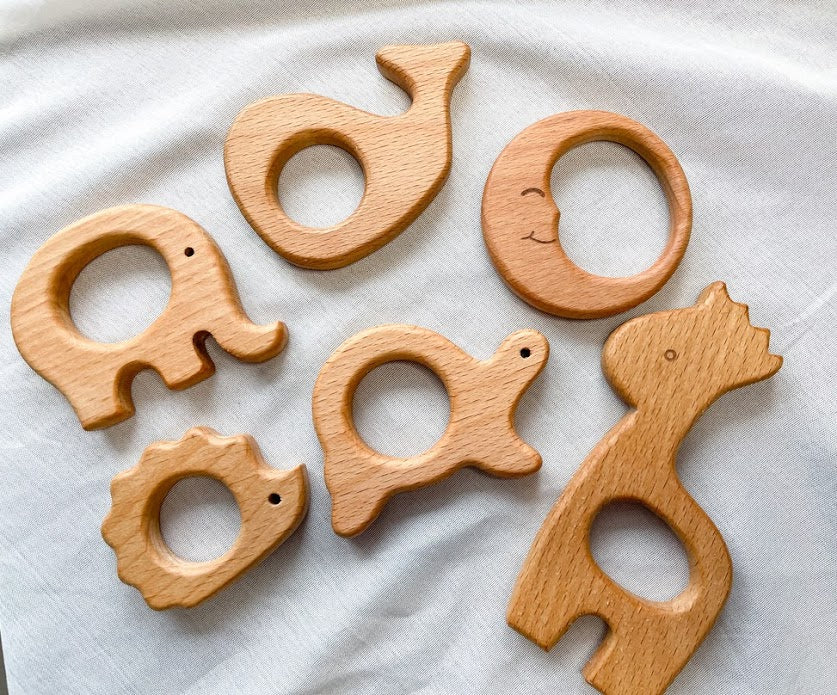 Wooden teether outlet