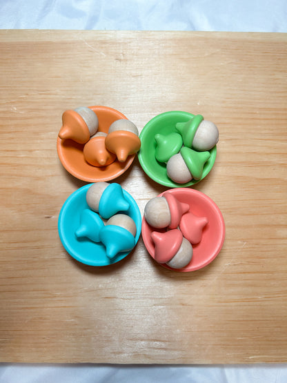 Colour Sorting Acorn Bowls